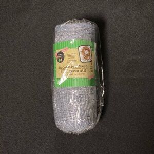 Crafter’s Square Silver Shiny Decorative Mesh 6” x 180”